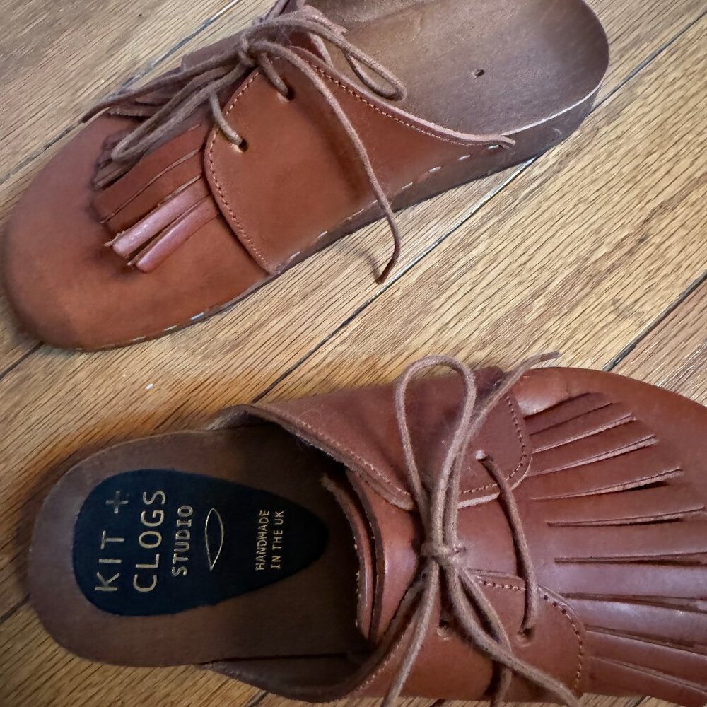 Kit & Clogs low heel wooden clogs - Picture 3 of 6